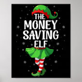 Money Saving Elf Christmas Girls Women Elf Squad X Poster (Vorne)