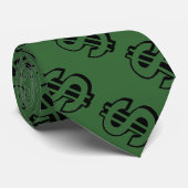 Money Sign Neck Tie Krawatte (Gerollt)