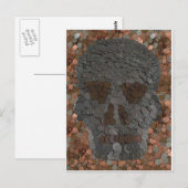 Money Skull Design Halloween Postkarte (Vorne/Hinten)