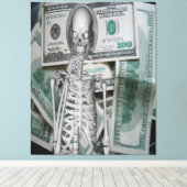 Money Stretched Canvas Print Leinwanddruck (Insitu (Holzboden))