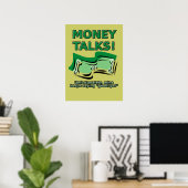 Money Talks Funny Poster Sign Print (Heimbüro)