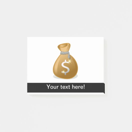 Money-Tasche-Clipart Post-it Klebezettel (Vorderseite)