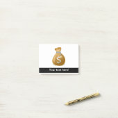 Money-Tasche-Clipart Post-it Klebezettel (Auf Schreibtisch)