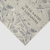 Money Themed Affirmation Motivational Empowering  Seidenpapier (Detail)