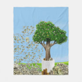 Money Tree Blanket Fleecedecke (Vorderseite)