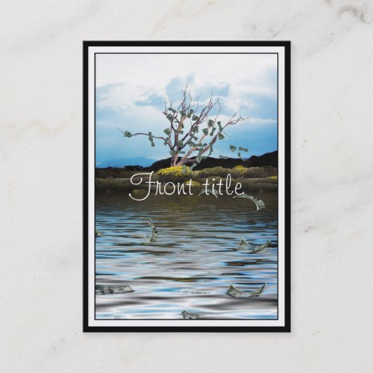 Money Tree on a Windy Day Visitenkarte (Vorderseite)