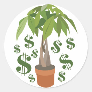 Money Tree Runder Aufkleber