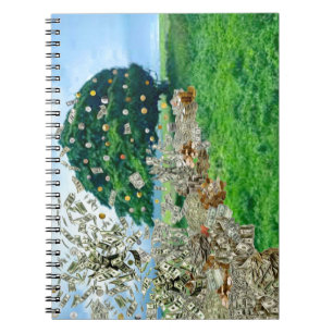 Money Tree Spiral Notebook Notizblock