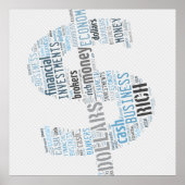 Money Typed Text Symbol | Geschenke Poster (Vorne)