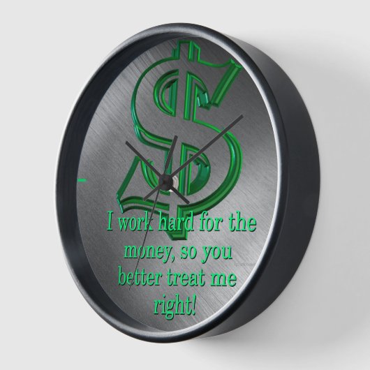 Money Wall Clock Uhr (Winkel)