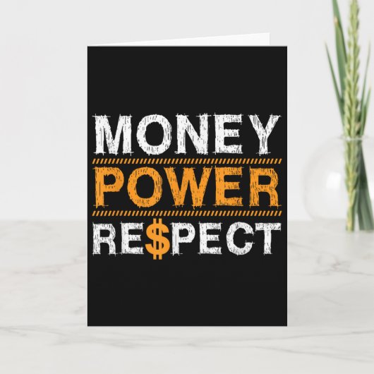 Money Wer Respect Rap Lover Entrepreneur Christmas Karte (Vorderseite)