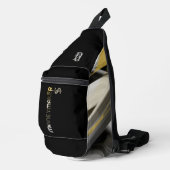 MONEYMAKER Black Sling Bag Trend Abstrakt (Rechte Ecke)