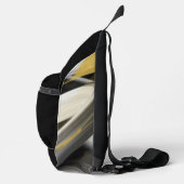 MONEYMAKER Black Sling Bag Trend Abstrakt (Rechts)