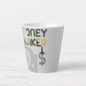 MONEYMAKER Latte Tasse Abstrakt Räume Zuhause Schw (Vorderseite)
