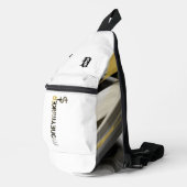 MONEYMAKER Weißer Sling Bag Trend Abstrakt Schwarz (Rechte Ecke)