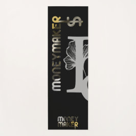 MONEYMAKER Yoga Kunstvoll Abstrakte Kunst, Schwarz Yogamatte