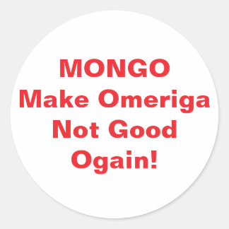 MONGO drumpf Jeff Hankamer Artjunkhaus Comic Arts Runder Aufkleber