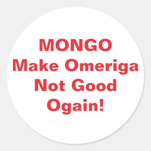 MONGO drumpf Jeff Hankamer Artjunkhaus Comic Arts Runder Aufkleber (Vorderseite)