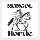 Mongol Horde Mongolisches Kriegerroster Quadratischer Aufkleber (Vorderseite)