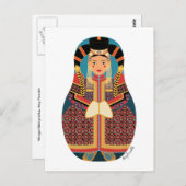 Mongol Matryoshka Postcard Postkarte (Vorne/Hinten)