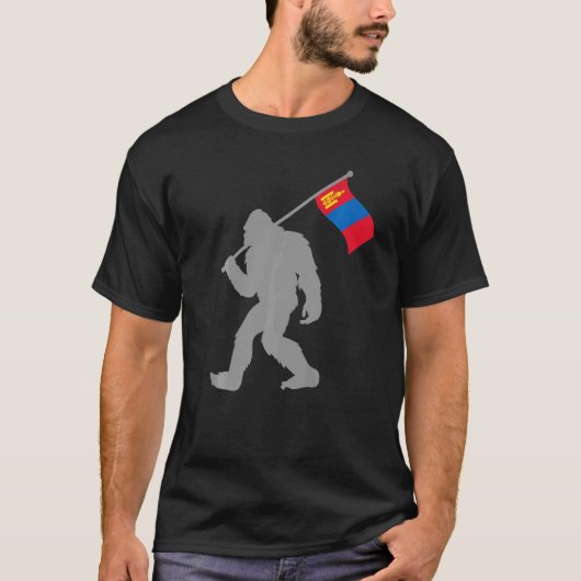 Mongol Or Mongolian Flag On Mongolia Flag T-Shirt (Vorderseite)