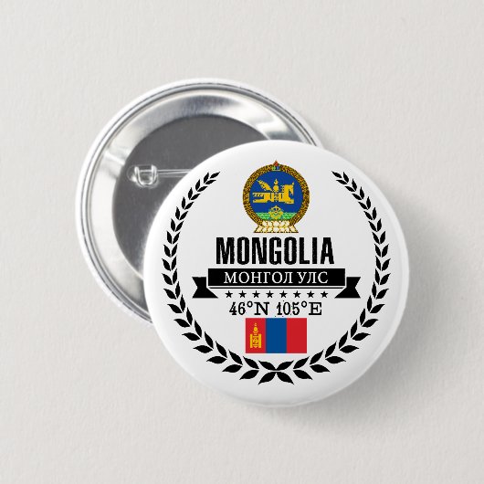 Mongolei Button (Vorne & Hinten)