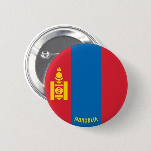 Mongolei Charming Patriotic Button (Vorne & Hinten)
