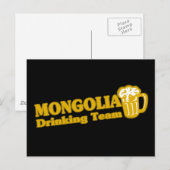 Mongolei Drinking Team Postkarte (Vorne/Hinten)