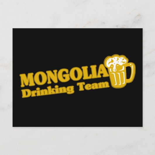 Mongolei Drinking Team Postkarte (Vorderseite)