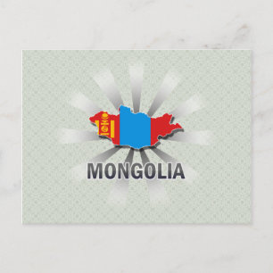 Mongolei Flag Karte 2.0