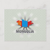 Mongolei Flag Karte 2.0 (Vorderseite)