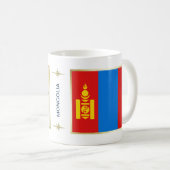 Mongolei Flag + Karte Tasse (VorderseiteRechts)
