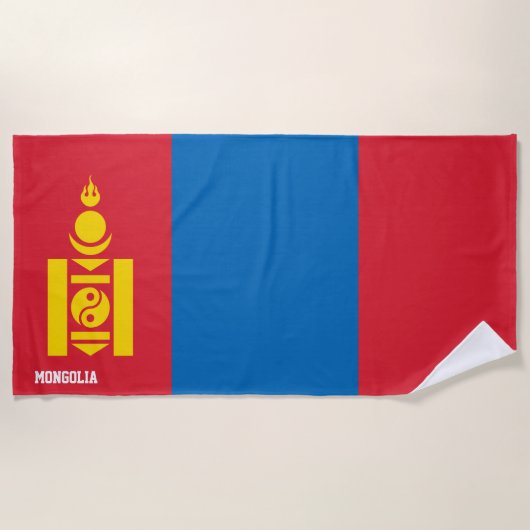 Mongolei Flag Splendid Patriotic Strandtuch (Vorderseite)