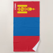 Mongolei Flag Splendid Patriotic Strandtuch (Vorderseite)
