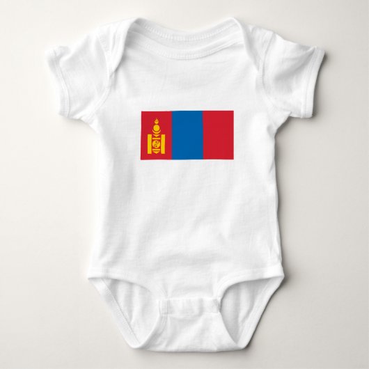 Mongolei-Flagge Baby Strampler (Vorderseite)