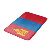 Mongolei-Flagge Badematte (Schrägansicht)