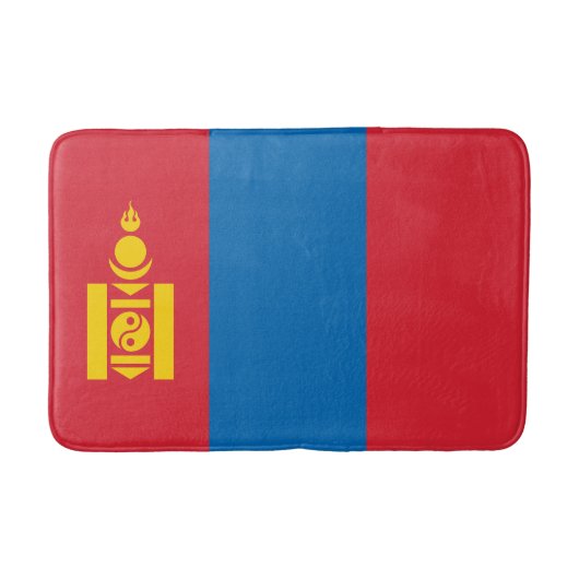 Mongolei-Flagge Badematte (Vorderseite)