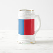 Mongolei-Flagge Bierglas (VorderseiteRechts)