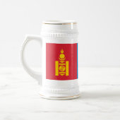 Mongolei-Flagge Bierglas (Links)