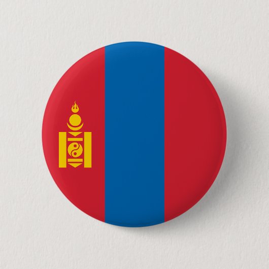 Mongolei-Flagge Button (Vorderseite)
