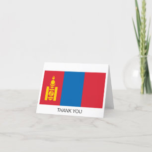 Mongolei-Flagge Dankeskarte