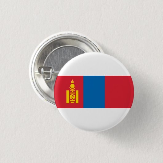 Mongolei, Flagge der Mongolei Button (Vorne & Hinten)