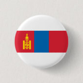 Mongolei, Flagge der Mongolei Button (Vorderseite)