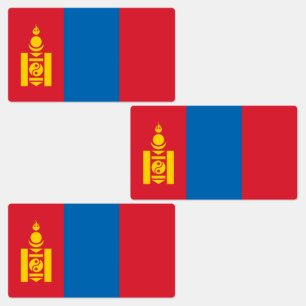Mongolei-Flagge Etiketten