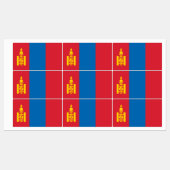 Mongolei-Flagge Etiketten (Blatt)