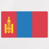 Mongolei-Flagge Etiketten (Design 1)