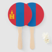 Mongolei-Flagge Fächer (Vorne und Hinten)
