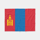 Mongolei-Flagge Fleecedecke (Vorderseite (Horizontal))