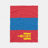 Mongolei-Flagge Fleecedecke (Vorderseite)