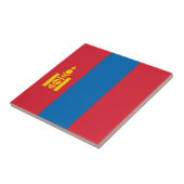 Mongolei-Flagge Fliese (Seite)